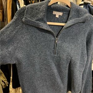 J. Crew quarter zip fleece in navy blue (worn once) in perfect condition